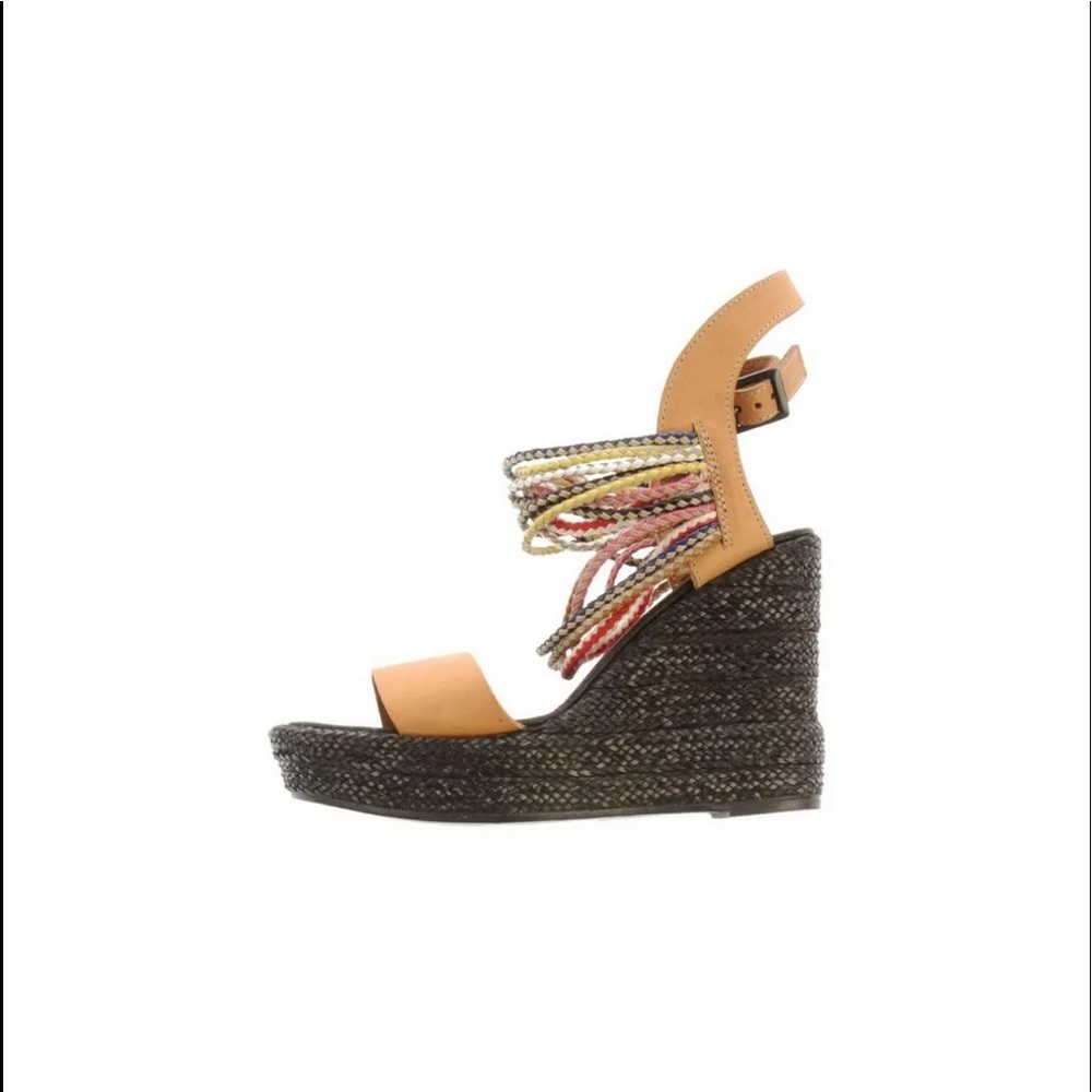 New in box HACHE Italy 40 leather platform wedges